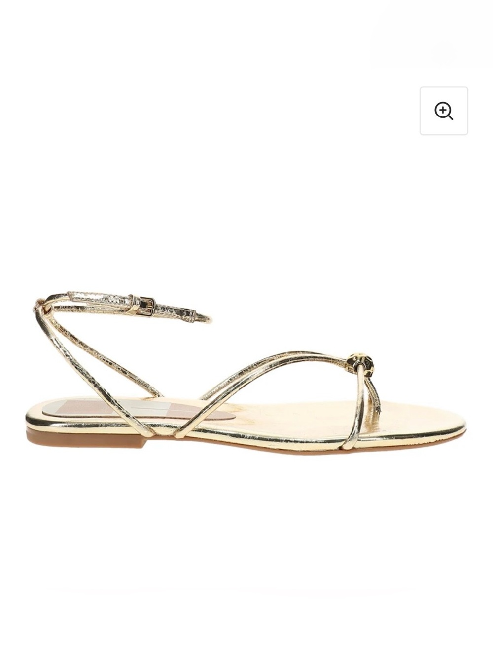 Dolce Vita Kenley metallic gold strappy flat sandals, 8